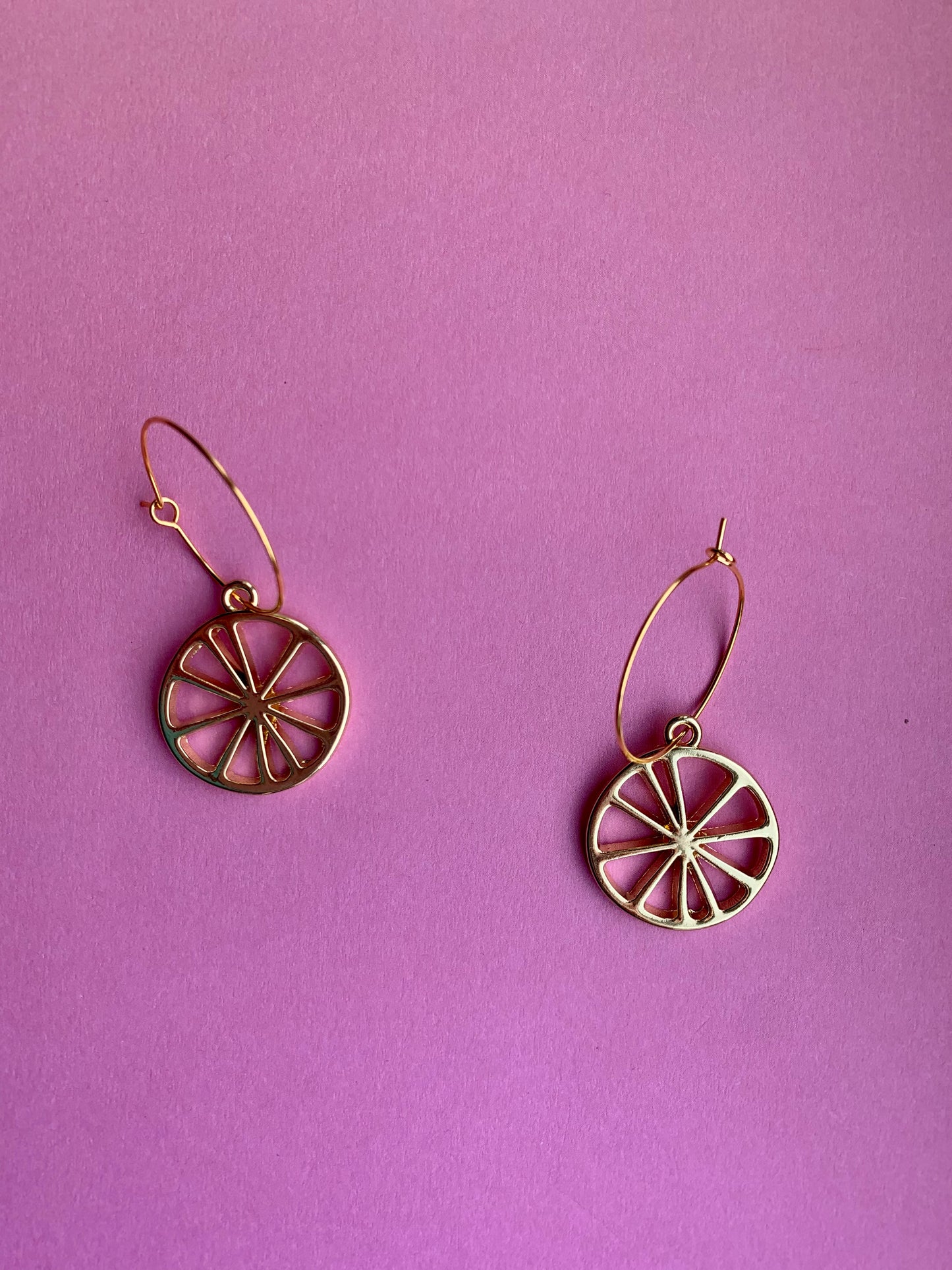 Lemon Slice Gold Earrings