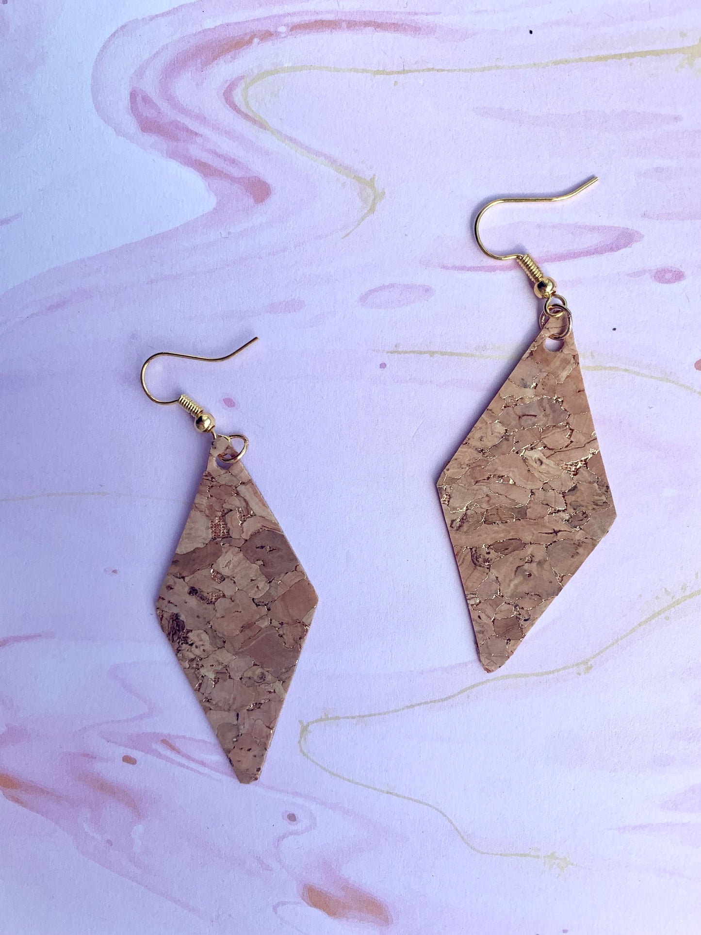 Cork Earrings - Gold