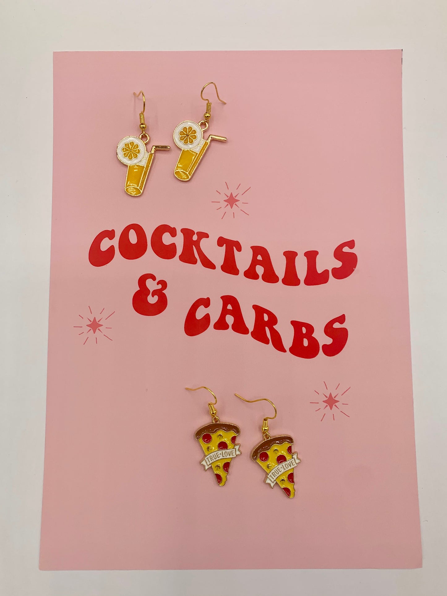 Pizza Enamel Earrings