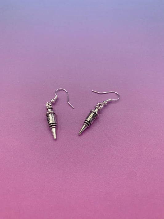 Vaccine Syringe Earrings