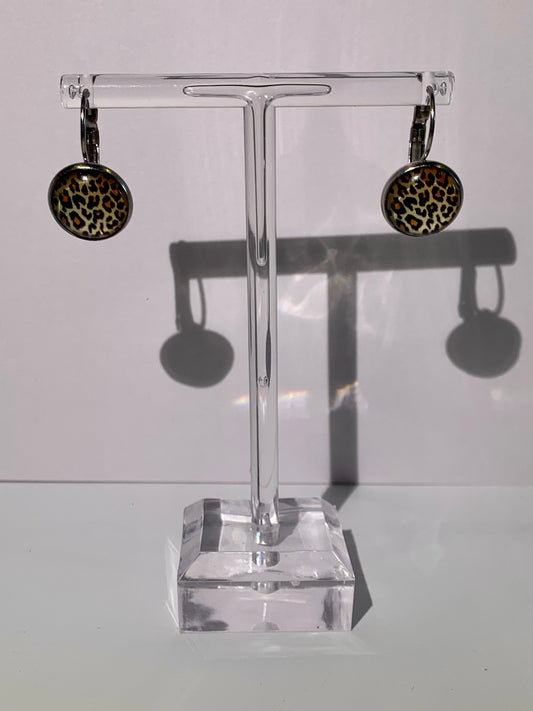 Leopard Print Sleeper Earrings
