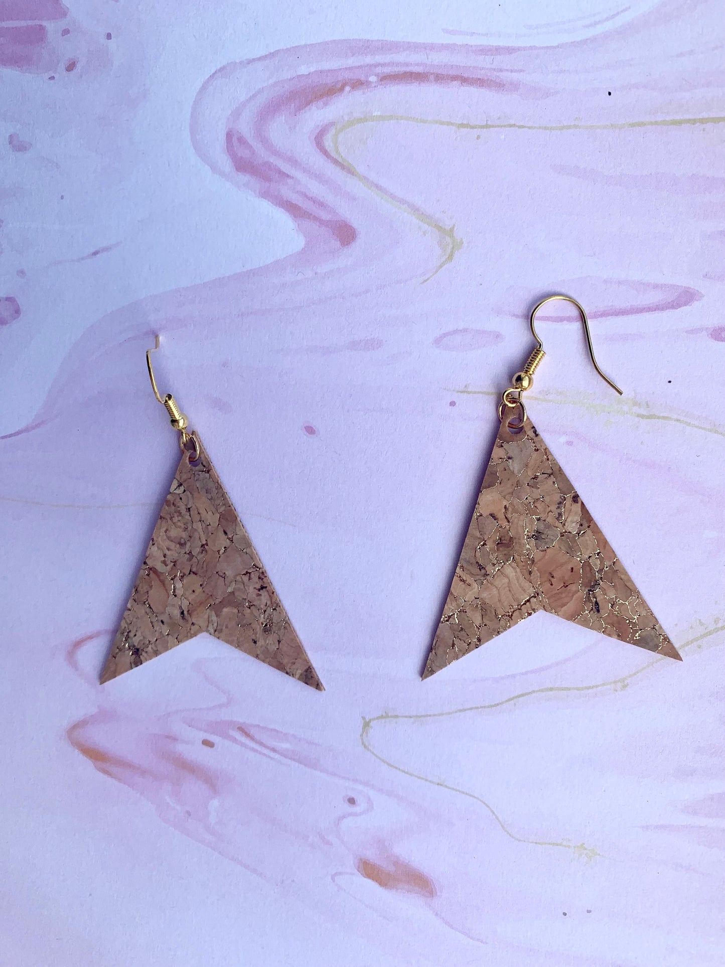 Cork Earrings - Gold