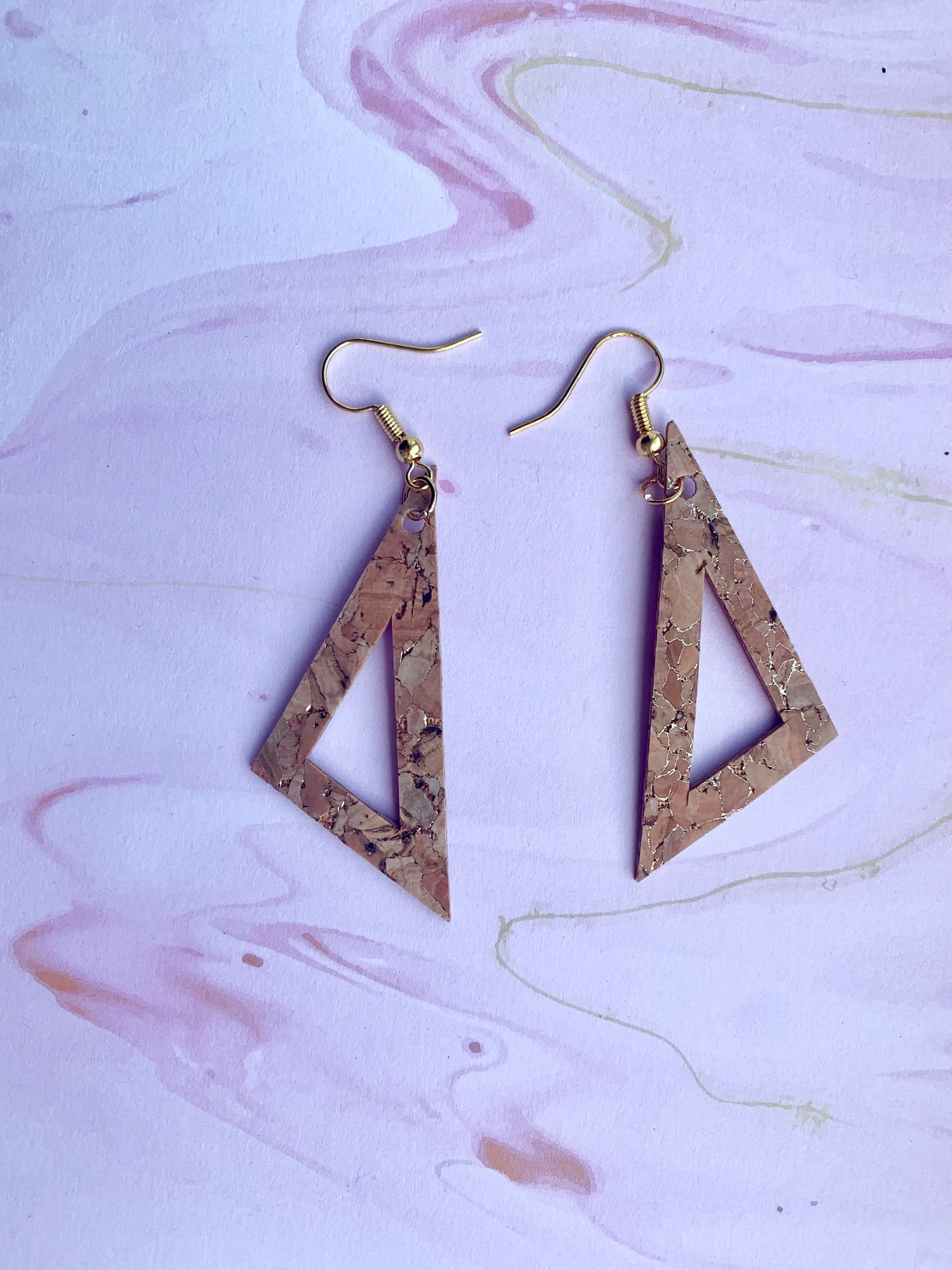 Cork Earrings - Gold
