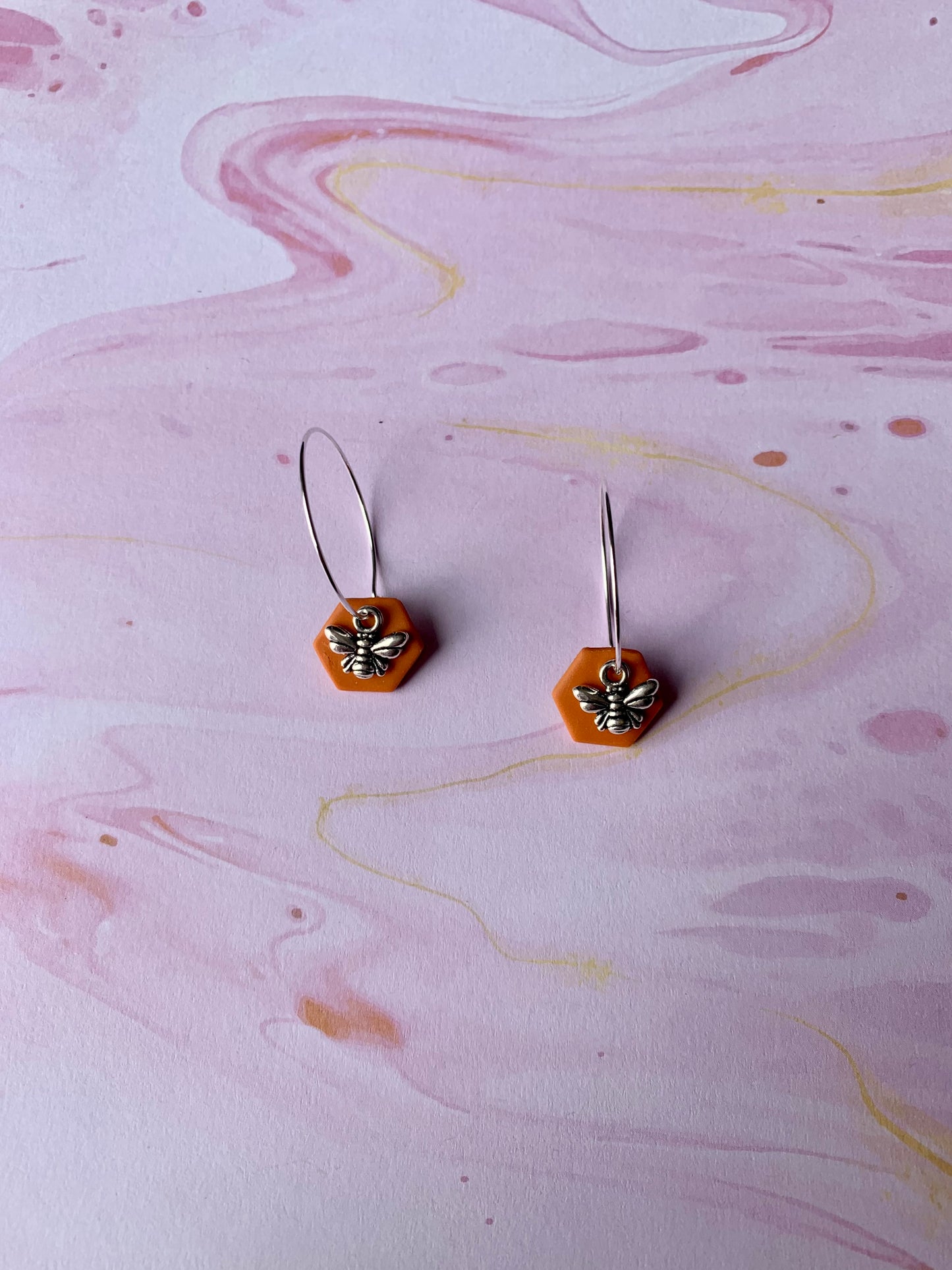 Bee Honeycomb Earrings
