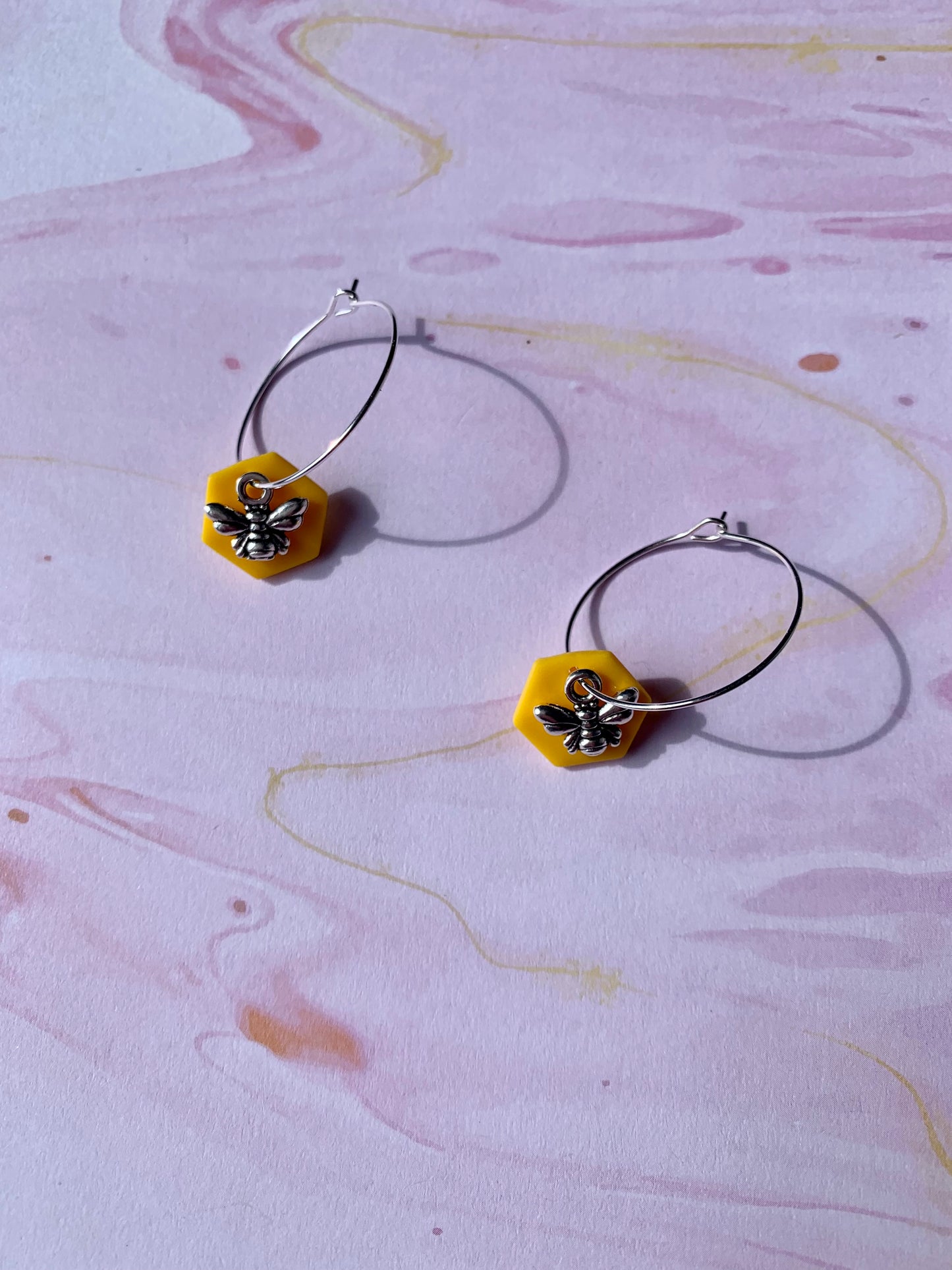 Bee Honeycomb Earrings