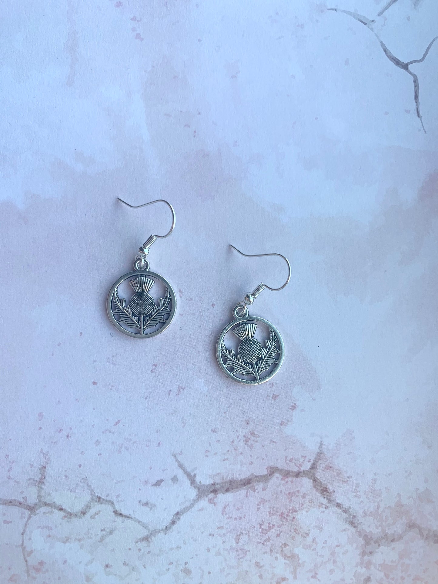 Thistle Circle Earrings