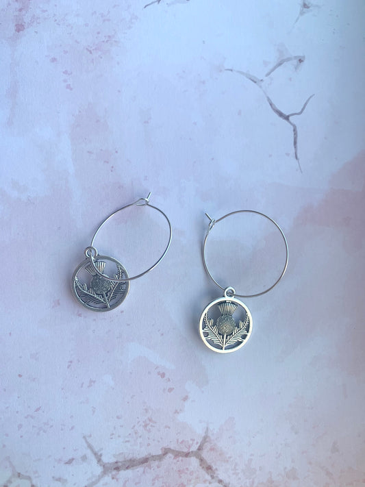 Thistle Circle Earrings